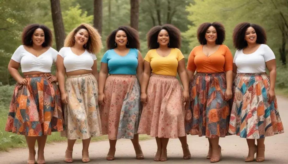 Saias plus size incríveis: descubra os melhores estilos agora