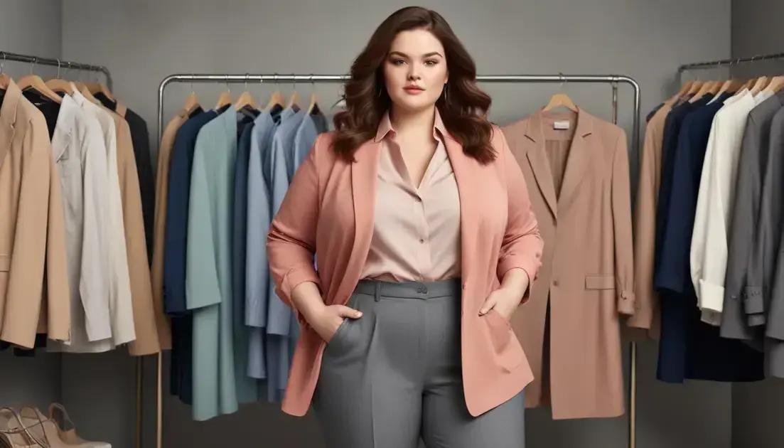 como combinar blusas plus size com outras peças