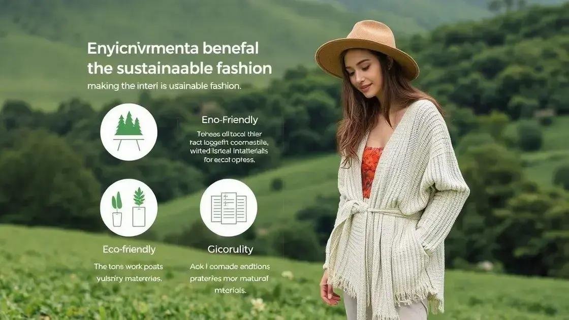 Benefícios da moda sustentável para o meio ambiente Benefícios da moda sustentável para o meio ambiente