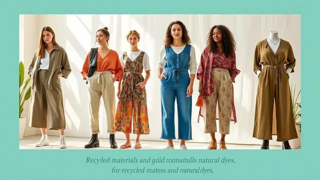 Tendências em roupas sustentáveis femininas Tendências em roupas sustentáveis femininas