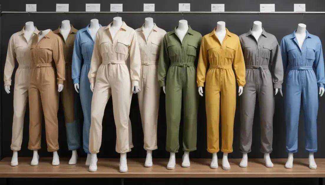 Materiais e cuidados para macacões