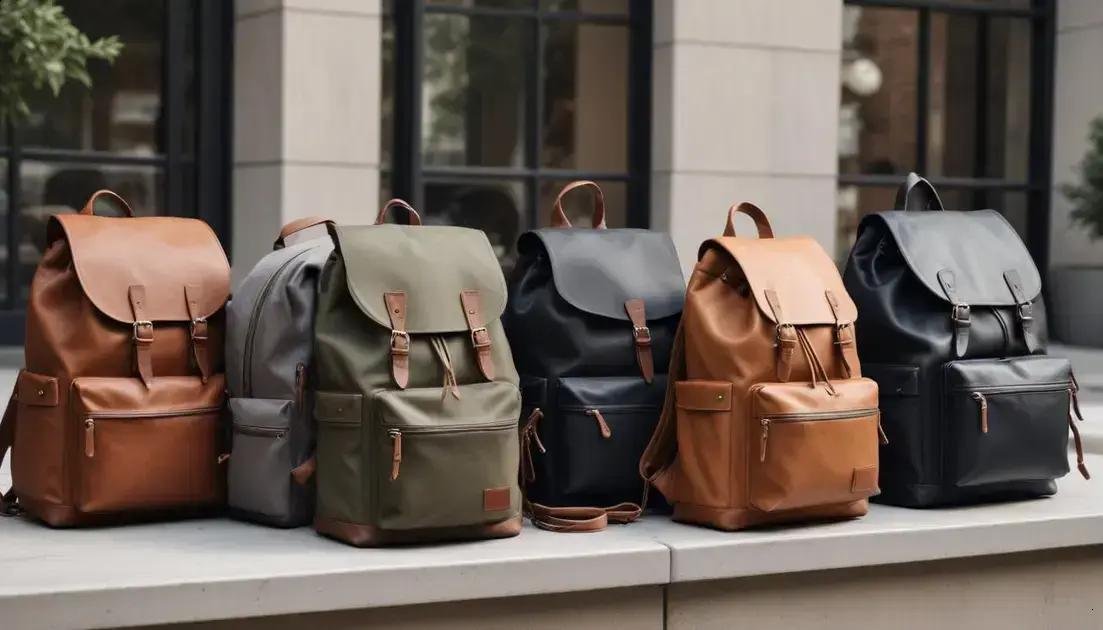 Os diferentes estilos de mochilas masculinas