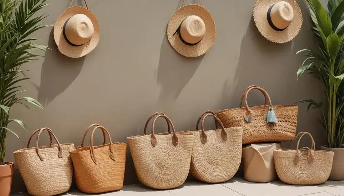 Benefícios das bolsas de palha no verão