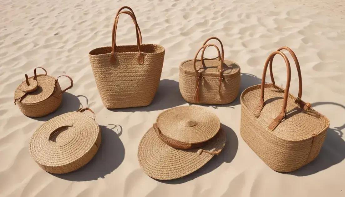 Estilos de bolsas de palha para diferentes ocasiões