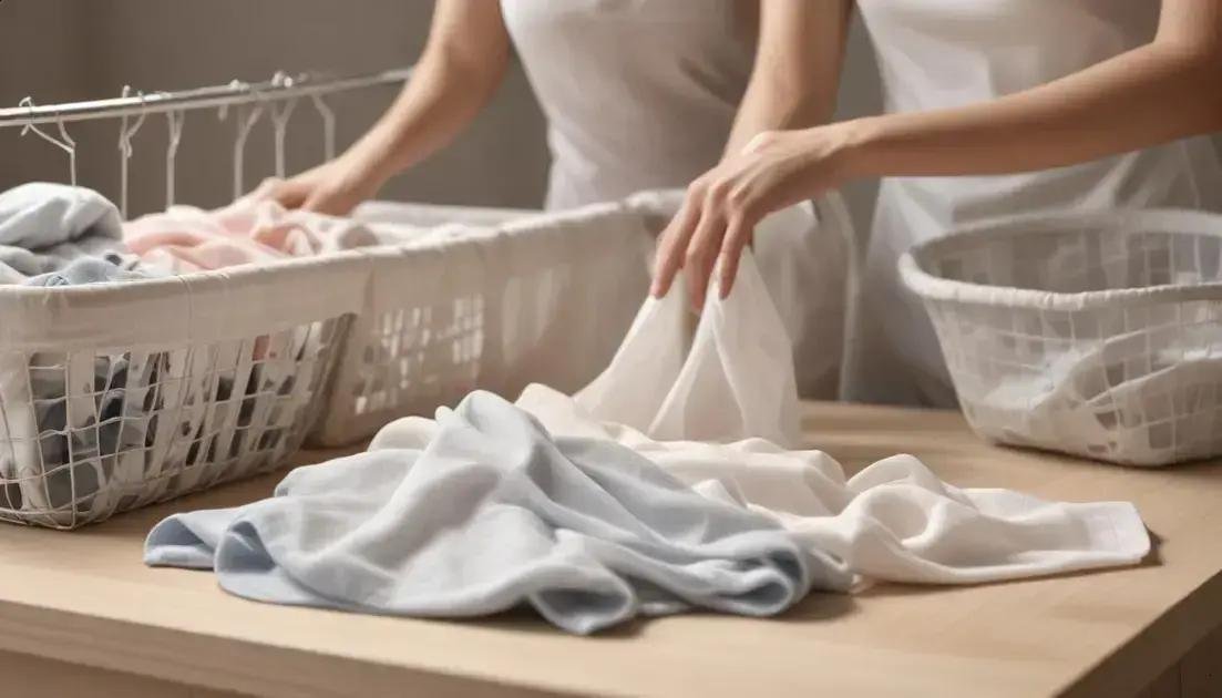 Preparação para a lavagem de roupas delicadas