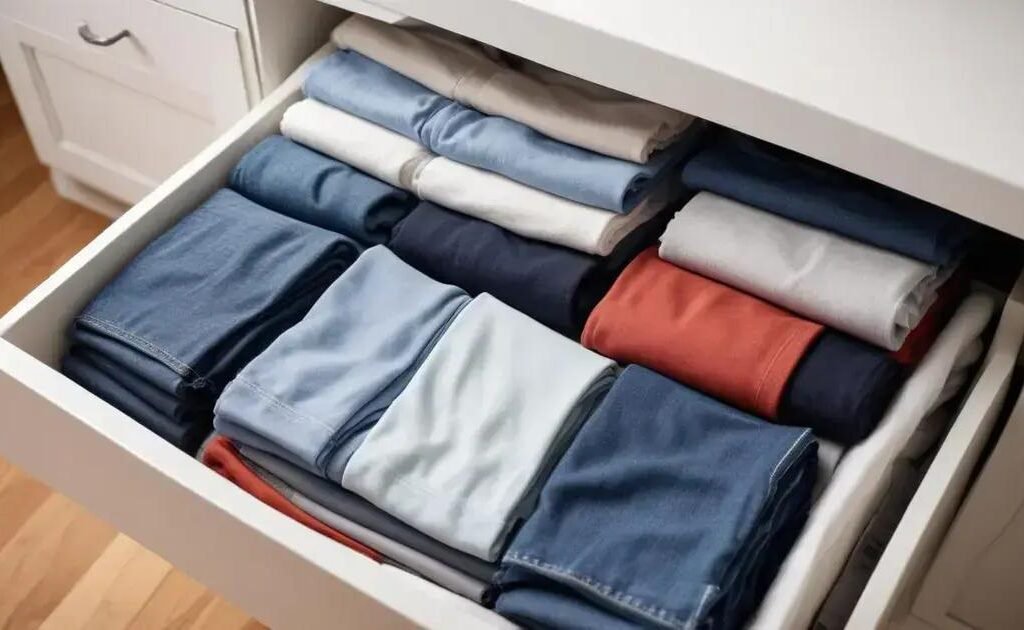 tutorial de como dobrar roupas para economizar espaço: 10 truques práticos
