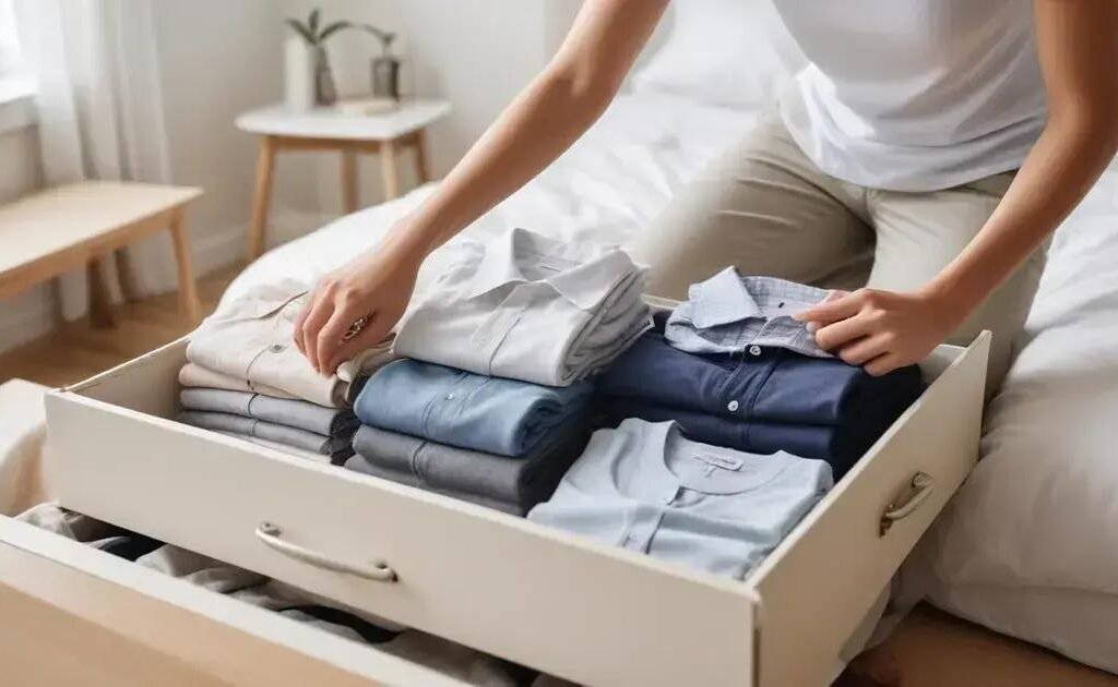 tutorial de como dobrar roupas para economizar espaço: 9 técnicas que funcionam