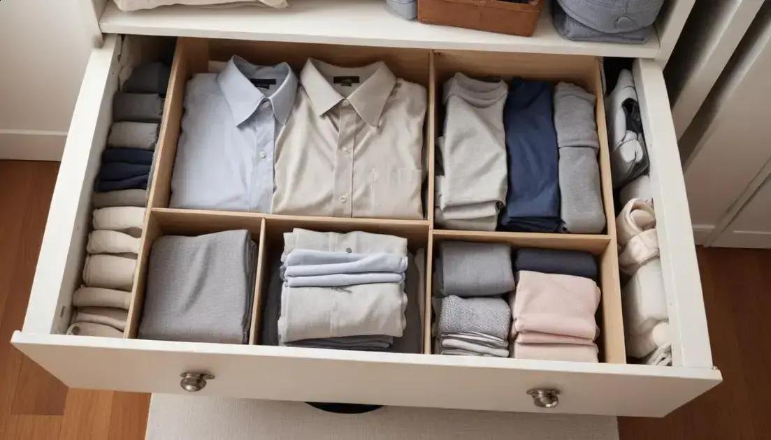 Truques para organizar em malas, gavetas e armários pequenos